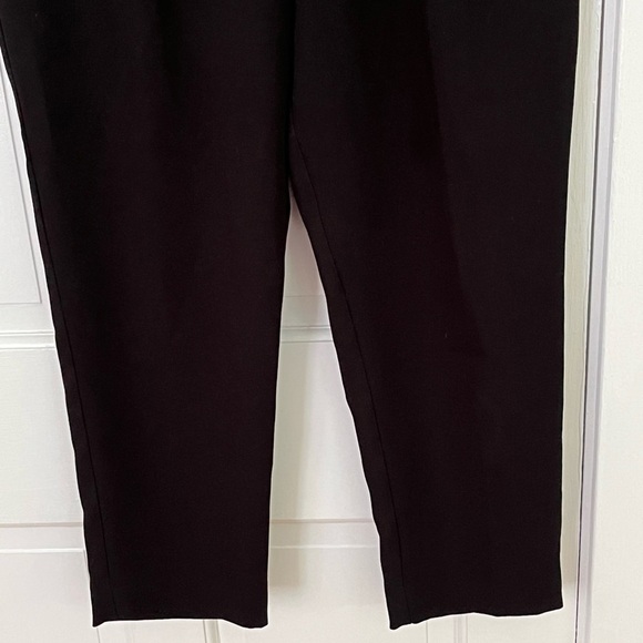 By Anthropologie Sasha button fly high waist tapered leg black trousers size 8 - Picture 6 of 16